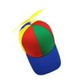 thumbnail image 5 of Funny Baseball Cap Multicolor Sun Hat Rainbow Top Hat Helicopter Caps for Fancy Dress Toddlers Children Kids blue brim, 5 of 10