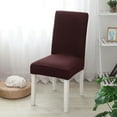 thumbnail image 1 of yeacher Stretchable Fleece Dining Chair Covers - All-Season, Durable, and Easy-Clean for Home, Office, or Restaurant Use in Amber Brown, 1 of 6