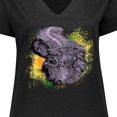 thumbnail image 4 of Inktastic Colorful Lurking Gator Women's Plus Size V-Neck T-Shirt, 4 of 5