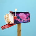 thumbnail image 5 of TEQUAN Retro Vaporwave Palm Trees Magnetic Mailbox Cover, Mailbox Wraps Large Size, 5 of 7