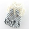 thumbnail image 2 of DOPI Pet Skirt Plaid Pattern Keep Warmth Adorable Casual Puppy Cats Dress Clothes for Winter, 2 of 8