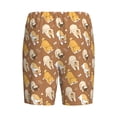 thumbnail image 4 of Picia Cartoon Bulldog Pajama Shorts for Men, Men's Pajama Bottoms, Sleepwear,Short Pajama Pants-Small, 4 of 9