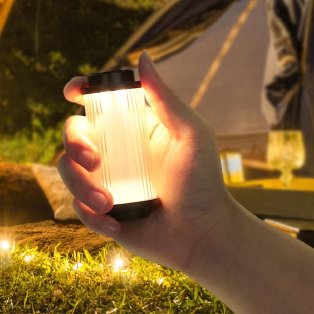 Lámpara De Camping Linterna portátil para acampar Lámpara USB Tipo-C Carga LED Carpa Luz 3 Modos (LED)