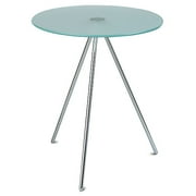 Spin Accent Table, Frosted Glass Top