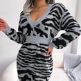 thumbnail image 4 of Vestidos Para Mujer Vestidos de Otoño Moda de Otoño E Invierno Cuello de Una Palabra Fuera Del Hombro Manga Farol Vestido de Suéter de Punto Odeerbi  ODB149820, 4 of 7