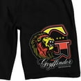 thumbnail image 2 of Harry Potter House of Gryffindor Men's Black Graphic Sleep Shorts-Small, 2 of 5