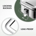thumbnail image 3 of 2X Lonchera Bento de 28 Oz, Lonchera de Acero Inoxidable para Adolescentes, Lonchera de Metal con 4 Compartimentos Flexibles, Lonchera de 850 Ml, 3 of 7