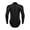 Black, variant on Mens Zip Mock Neck Long Sleeve Glossy Workout Leotards Sports Fitness Swimming Surfing Jumpsuit Pink 4XL