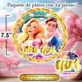 thumbnail image 3 of 24Pz Plato De Cartón Premium Pastelero De Personajes My girl viajando, 3 of 4