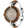 Gucci YA132402 Bamboo Brown Dial Stainless Steel Ladies Watch