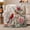 Cardinal Pair With Pink Roses, variant on Red Cardinals Among Winter Branches Print Soft Flannel Blanket, Illustrated Art Style for Art Enthusiasts, Housewarming Gift for Bedroom and Living Room, Home Decor