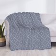 thumbnail image 4 of Throw Blanket for Couch - Gray White Geometric Print Super Soft Fuzzy Comfy Warm Throw Blanket, Cozy Lightweight Funny Plush Flannel Blanket Throws for Sofa and Bed All Season, 4 of 5