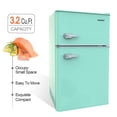 thumbnail image 4 of KUPPET Retro Mini Refrigerator 2-Door Compact Refrigerator for Dorm, Garage, Camper, Basement or Office, 3.2 Cu.Ft(Green), 4 of 7