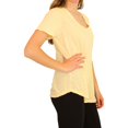 thumbnail image 2 of P.J. Salvage Womens Solid Rounded Hem Pajama Sleep T-shirt, Yellow, Medium, 2 of 5
