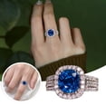 thumbnail image 3 of Exquisite Green Gem Geometric Ring - Full Ring Personality Retro Trend Design for Unique Style, 3 of 6