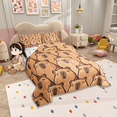 thumbnail image 3 of Manfei Kawaii Capybara Bedding Comforter Set,Capybara Lovers Twin Comforter Sets,Cartoon Animals Lovers Bedding Set For Boys Girls,,Microfiber Bedroom Decor Reversible,2-Piece, 3 of 9