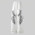 thumbnail image 6 of CONZONE Men's Baggy Sweatpants Gothic Wide Leg Pants for Men Trendy Elastic Waist Graphic Y2K Soft Streetwear Joggers With Pocket, 6 of 6