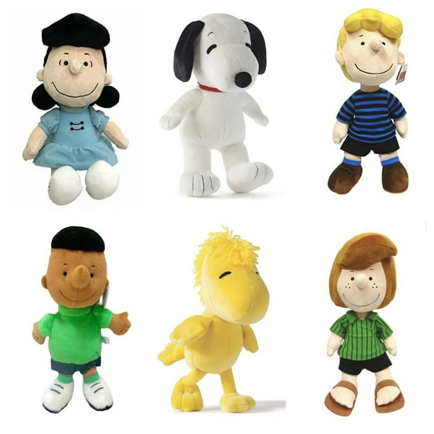 Plush 12" Woodstock Snoopy Lucy Peppermint Schroeder Franklin 6 Doll