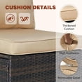 thumbnail image 3 of 7 Pieces Patio Furniture Set,Wicker Outdoor Conversation Set,Rattan Sectional Sofa Set w/Washable Cushions & Glass Coffee Table for Porch Poolside Backyard-Brown/Brown, 3 of 15