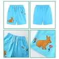 thumbnail image 6 of LYMAYTER Toddler Kids Summer Cotton Shorts for Boys Girls Casual Bunny Jogger Pants Sport Drawstring Shorts Pants with Pockets 2-8T, 6 of 10