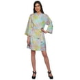 thumbnail image 1 of Moomaya Short Robe For Women Plus Size Printed Cotton Robe Lightweight Nightwear, 1 of 6