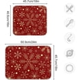 thumbnail image 3 of Christmas Pattern with Snowflakes on Red Dish Microfiber Drying Mat Dish Draining Mat for Kitchen Counter Kitchen Matt Kitchen Absorbent Mat 16 x 18, 3 of 6