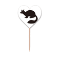 thumbnail image 1 of Martre Noire Animal Portrait Cure-Dent Drapeaux Coeur Lable Cupcake Pics, 1 of 3