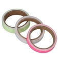 thumbnail image 1 of Luminous Tape Fluorescent Reflective Stage Warning Tape 3pcs 16.4ft Green Blue Pink for Night, 1 of 7