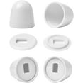 thumbnail image 2 of Lot de 4 Bouchons de Boulons de Toilette Universels, Bouchons de Boulons de Cuvette de Toilette en Plastique Rond, avec Rondelles Supplémentaires pour une Installation Facile, Hauteur de 1,44 Pouce, Couleur Blanche, 2 of 6