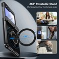 thumbnail image 4 of Magnetic Ring Stand for Samsung Galaxy Z Flip 6 Case [Compatible with Mag-Safe] Military Grade Shockproof Anti-fall Phone Case Kickstand Protective Cover for Samsung Galaxy Z Flip 6,Black, 4 of 12