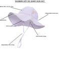 thumbnail image 2 of Gorro DASMINI Baby Stripe, ala ancha, UPF 50+, ajustable de 0 a 6 m, 2 of 5