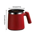 thumbnail image 2 of Stainless Steel Insulated Coffee Mug with Handle, Double Wall Vacuum Travel Mug,Unique Slider Lid Temperature Retention for Coffee,Tea,Soup (Red), 2 of 2