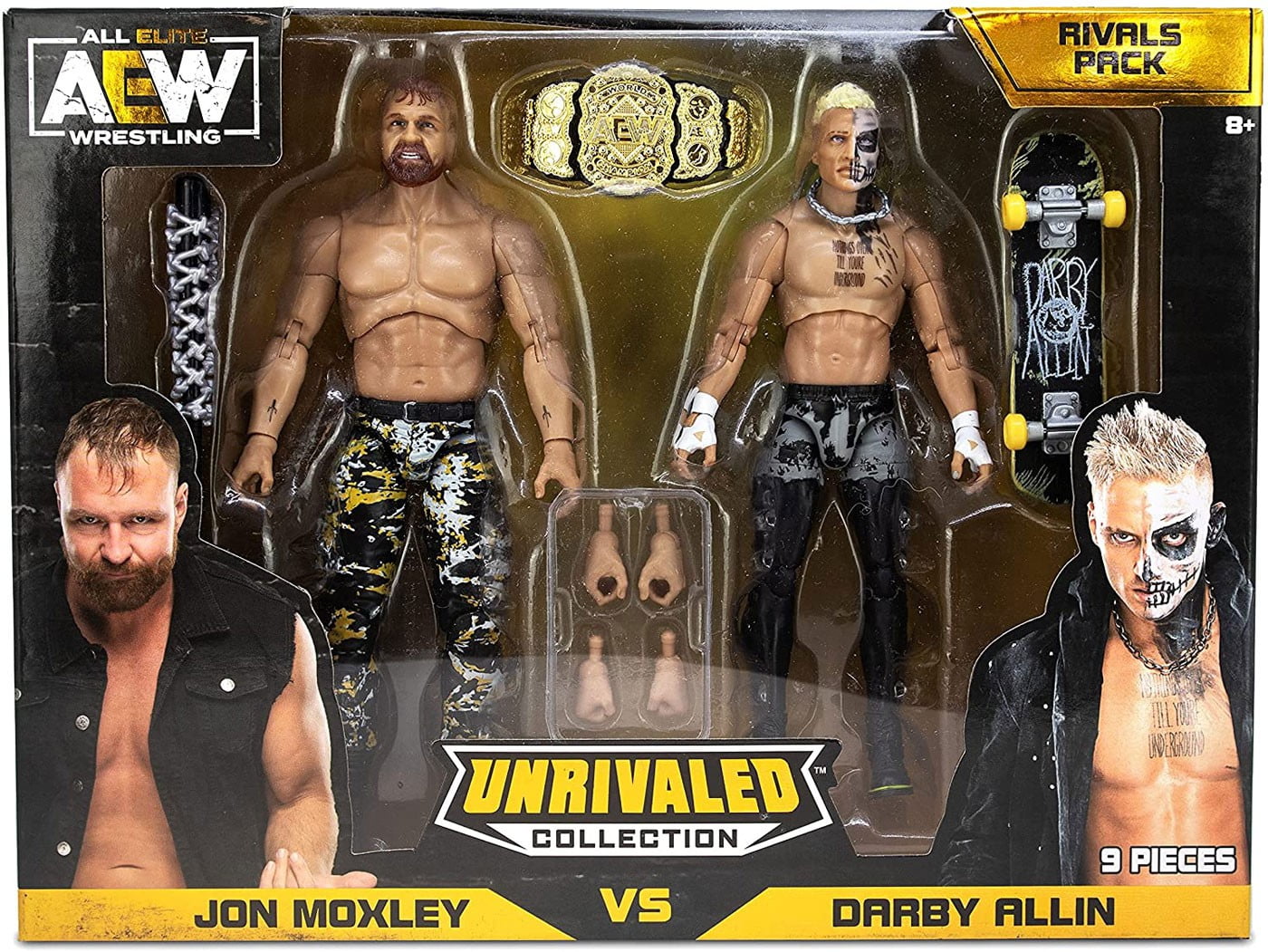 AEW All Elite Wrestling Unrivaled Collection Jon Moxley vs Darby Allin Action Figure 2-Pack