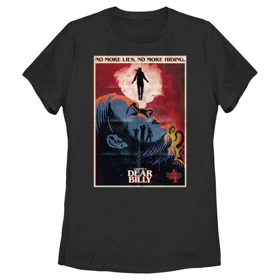 Netflix Women's Stranger Things Retro Dear Billy Poster Graphic T-Shirt