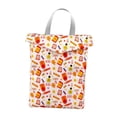 thumbnail image 3 of Bolsa de pañales de tela para bebé, bolsa de viaje portátil impermeable, bolsa de almacenamiento, bolsa de pañales, bolsa húmeda para Yoga, guardería, Sonrisa 25x30cm, 3 of 8
