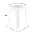 thumbnail image 2 of Zopnny Pack of 12 Commercial Furniture Stacking Stools, Plastic Portable Nesting Office and Classroom Stools, 18.5inch Height Bar Stools Decoration Stools Chairs, White, 2 of 7