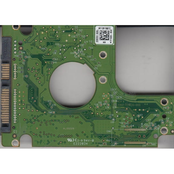 WD7500BPVX-00FA7T0, 771820-B00 AH, WD SATA 2.5 PCB