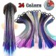 thumbnail image 1 of 2pcs Colored Braids Wig Braided Elastic Hair Rubber Band Dreadlocks Hair Extension Ponytail Hair Accessories, 1 of 5