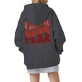 thumbnail image 3 of Oversized Zip Up Hoodie Women Cropped Womens Sweatshirt Casual Style Women's Loose Fit Letter Print Pullover For Daily Wear Vacation Spring Winter Comfortable Soft, 3 of 9