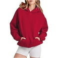 thumbnail image 2 of Kiplyki Autumn Sweatshirts Printed Pocket Long Sleeve Blouse Tops Sweatershirt Button Hoodies, 2 of 5