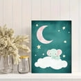 thumbnail image 2 of Cute Elephant on Cloud Canvas Art Print， Suitable for Bedroom， Living Room， Nursery， Kids Room， and Playroom Decoration., 2 of 8