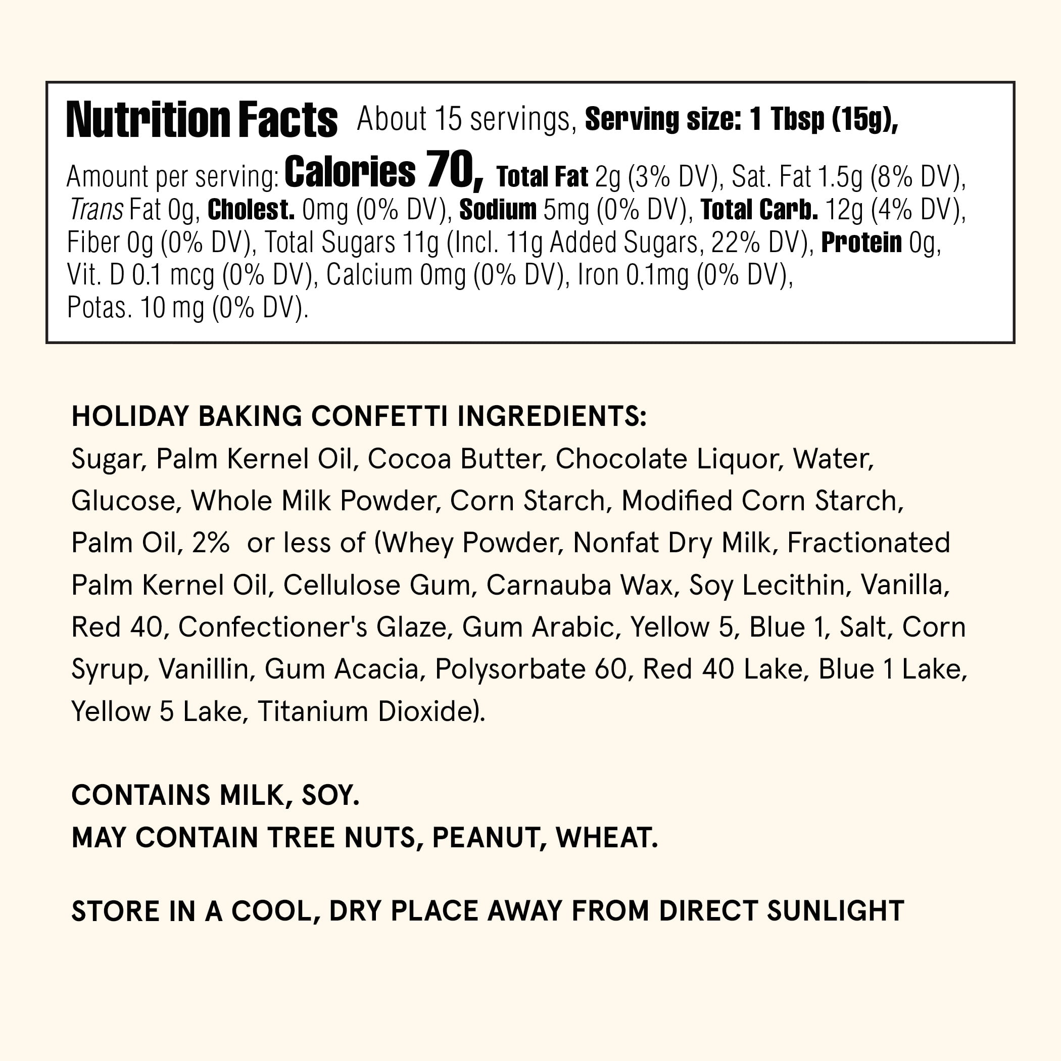 (2 pack) Fancy Sprinkles Holiday Baking Confetti with Christmas Sprinkles and Chocolate Pieces, 8 oz Bag
