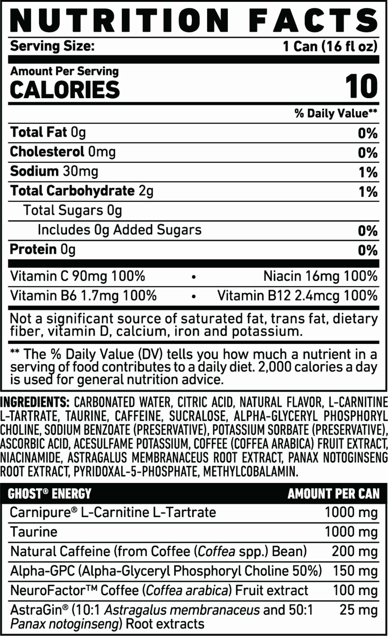 GHOST® ENERGY Zero Sugars Energy Drink, Iced Tea Lemonade, 200mg Natural Caffeine, 16 fl oz Can