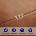 thumbnail image 4 of Subrtex Upholstered Modern Accent Chair with Metal Frame, Brown PU Leather, 4 of 7