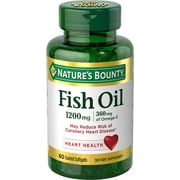 Nature's Bounty Fish Oil With Omega 3 Softgels, 1200 Mg, 60 Ct