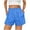 Blue, variant on Letdown Women's Striped Boxer Shorts Summer Spring Y2K Lounge Sleep Casual Beach Pj Bottoms Pockets Ruffle Waist Shorts