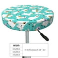 thumbnail image 4 of Round Bar Stool Seat Covers, Cartoon Llamas Elastic Round Chair Cover Stool Seat Slipcover Bar Stool Cushions Round Pad for 12-14 inch, 4 of 7