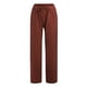 thumbnail image 4 of Pantalones palazzo anchos de cintura alta para mujer - Mezcla de lino con elástico fruncido - Pantalones informales para yoga/playa - Talla real, 4 of 6