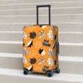 thumbnail image 6 of Fuzoiu Bold Black and White Leaves Orange Print Suitcase Cover,Washable Luggage Covers for Suitcase,Elastic Luggage Protector Cover,Scratch Resistant Travel Suitcase Covers-Large, 6 of 7