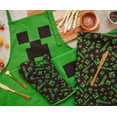 thumbnail image 2 of Minecraft Green Creeper Kitchen Set | Apron, Oven Mitt, Dish Towels, Pot Holder, 2 of 8